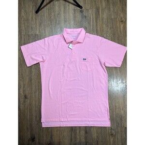 B. Draddy Liam Polo Shirt Size M Men Pink Embroidered Cotton Golf Polo